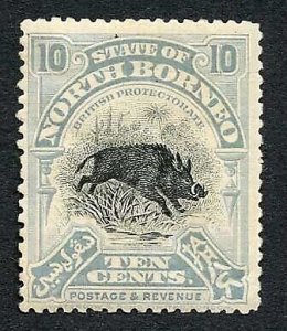 North Borneo SG170 10c Greenish Blue M/M Cat 50 pounds