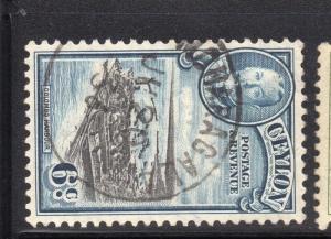 Ceylon 1935 GV Early Issue Fine Used 6c. 230489