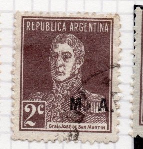 Argentina 1924 Early Official MA Optd Issue Fine Used 2c. 188419