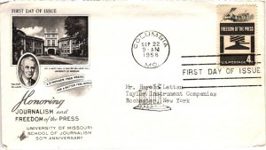 #1119 Freedom Of The Press – Artcraft Jones Lawson Cachet  