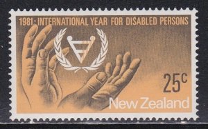 New Zealand  # 725, International Year for Disabled Persons, Mint NH