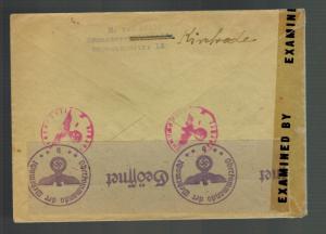 1944 Hannover Germany to Camp Concordia KS German POW Camp Cover Prisoner of War