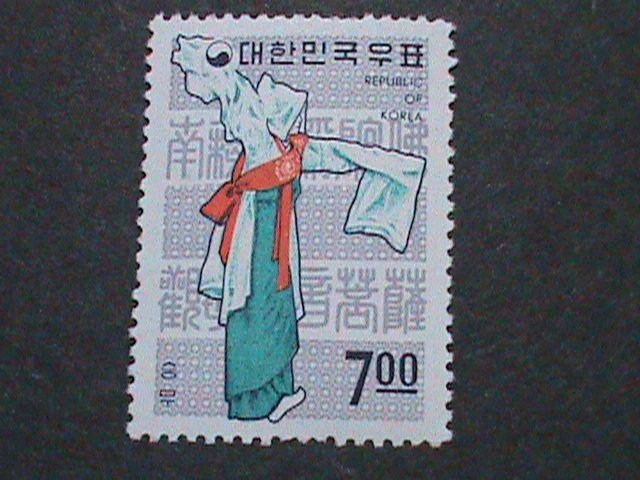 ​KOREA-1967 SC#557 ST.147  BUDDHIST MONK DANCE-MNH VF-64 YEARS OLD-HARD TO FIND