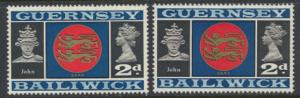 Guernsey  SG 16 & SG 16a Thin Paper  SC# 11  Mint Light hinge trace  see details