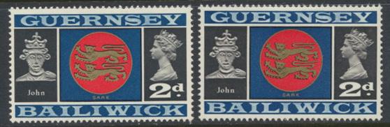 Guernsey  SG 16 & SG 16a Thin Paper  SC# 11  Mint Light hinge trace  see details