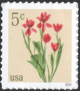 SC#5900 5¢ Red Tulips Single (2024) SA