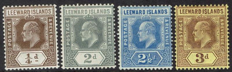 LEEWARD ISLANDS 1907 KEVII RANGE TO 3D  