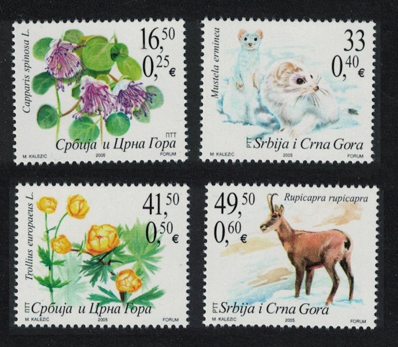 Serbia and Montenegro Flora and Fauna 4v SG#112-115