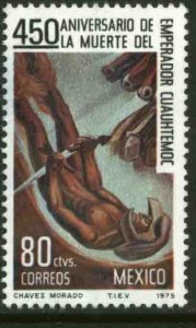 MEXICO 1143, 450th Anniv Death of Cuauhtemoc by Chavez Morado. MINT, NH. F-VF.