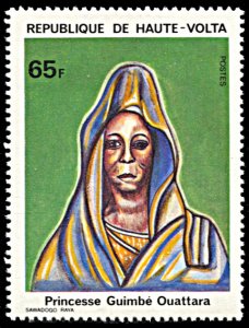 Upper Volta 543, MNH, Princess Guimbe Ouattara, Ruler and Military Leader