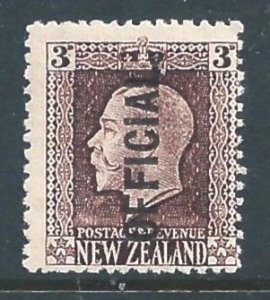 New Zealand #O47 MH 3p King George V Issue Ovptd. Official