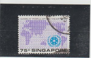 Singapore  Scott#  217  Used  (1974 World Population Year)