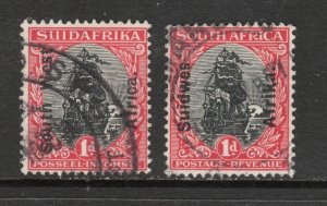 South West Africa Scott 86a-86b used
