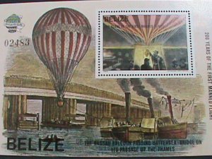 BELIZE-1983   SC # 678  BICENTENARY OF THE FIRST MANNED FLIGHT-   MNH S/S VF