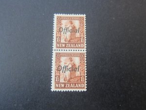 New Zealand 1936 Pictorial Official Sc O63 pair MNH