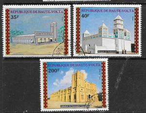 Burkina Faso #307-308,C173  Houses of Worship (U) CV $1.75