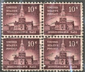 United States - SC #1044 - USED BLOCK OF 4 - 1956 - USAA019