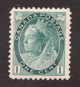 #75 - Canada - 1898 - 1 Cent QV - MH - F/VF - superfleas cv$47