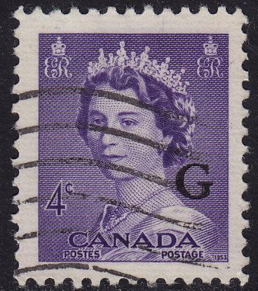 Canada - 1953 - Scott #O36 - used - G Overprint