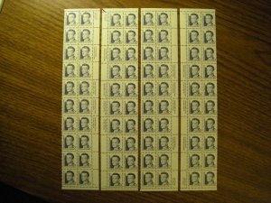 Scott 2187, 40c Claire Chennault, PB20 Matching set of 4, MNH Great Americans