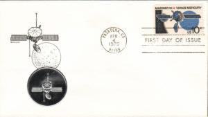 #1557 Mariner 10 Medallion FDC