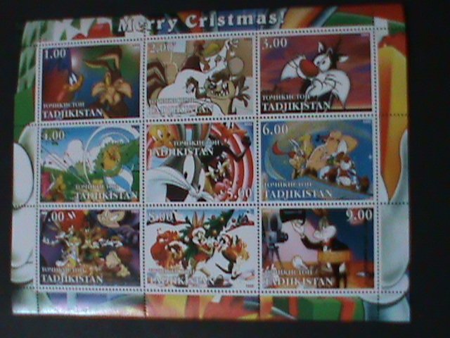 TAJIKISTAN-2002 DISNEY CARTOON-FAMOUS MOVIE- MERRY CHRISTMAS- MNH-SHEET VF