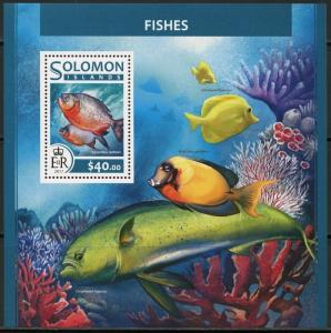 SOLOMON ISLANDS 2017 FISHES  SOUVENIR SHEET  MINT NH