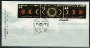 MARSHALL ISLANDS 2009 SOLAR ECLIPSE  SET FIRST DAY COVER