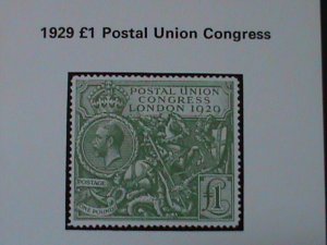 ​GREAT BRITAIN-1929-SC#209- 9TH POSTAL UNION CONGRESS -S/S-MNH-VF-95 YEARS OLD