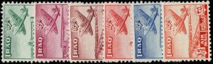IRQ SC #C1-6 MNH 1949 First Airmail Issue/Basra Airport CV $14.70