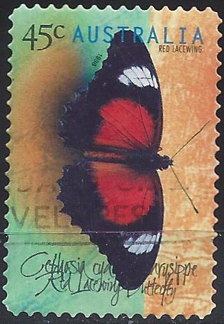 Australia 1695 45c Red Lacewing butterfly 1998 perf 11