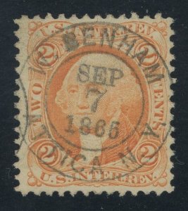 USA R15c - VF Used with W. Benham 1865 sock on the nose hand stamp