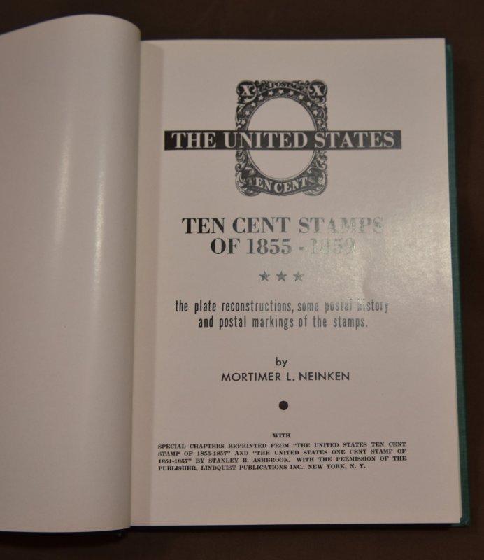 Doyle's_Stamps: The U.S. Ten Cent Stamps of 1855-1859  @1960 Neinken