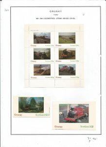 GRUNAY- 1982 - Steam Locomotives - Sheets - Mint Light Hinged - Private Issue