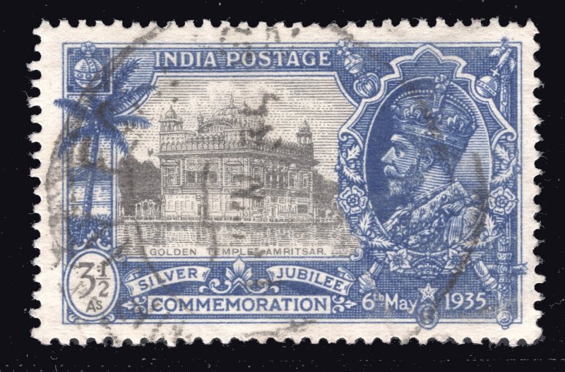 MOMEN: INDIA SG #245a BIRD FLAW 1935 USED £325 LOT #67043*