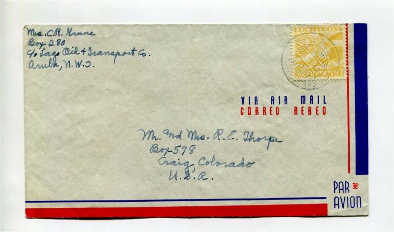 Curacao to USA Airmail Cover - 1940