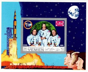 Yemen 1969 Sc 278A Astronauts Apollo 11 Souvenir Sheet Space Travel Imperforate