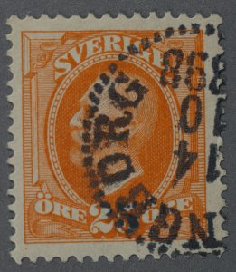 Sweden #61 Used Fine/VF Place Cancel ...NGBORG Date 14 10 1898 Bright Color
