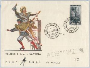 56535 - FIGURE SKATING - ITALY Savona -  POSTAL HISTORY: SPECIAL  COVER 1955