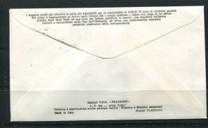 Italy 1976 First Day Cover Special Cancel  Colorano  Silk  Cachet  Intl Phila...