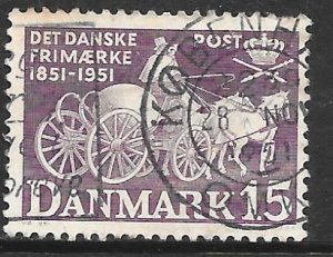 Denmark 330: 15o Mail Coach, used, F-VF