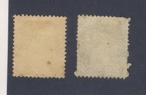 2x Canada Large Queen Used Stamps #23-1c F/VF & #24-2c F Guide Value = $225.00