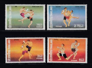 Thailand 733-36, Thai Kickboxing set, Mint NH, Scott $19.10