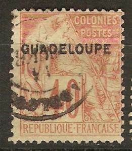 Guadeloupe 24 Cer 24 Used AF 1891 SCV $52.50