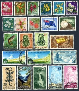 New Zealand 382-403, used. Michel 456/486. Flowers, Fish, Landscapes, 1968-1970.