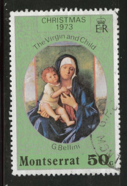 Montserrat Scott 298 1973 Christmas stamp Used CV$0.95