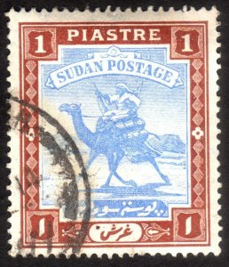 1903, Sudan 1P, Used, Sc 23