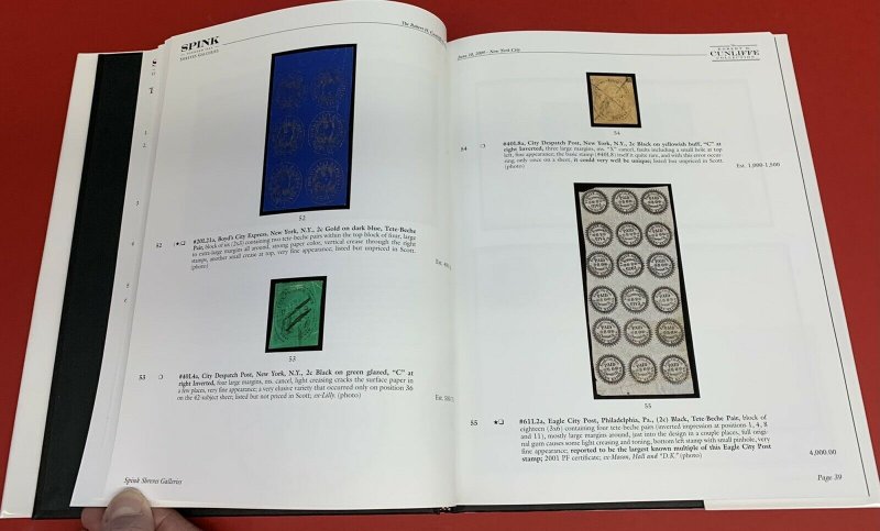 R. Cunliffe Collection of Inverted Stamps, 2 Vol. Set, Spink, June 18-19, 2009