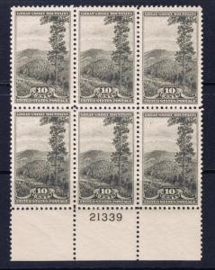 U.S. 749 NH Plate Block of 6