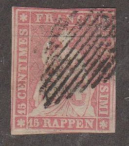 Switzerland Scott #17a Stamp - Used Single